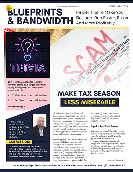 technology newsletter front page