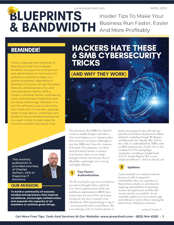technology newsletter front page