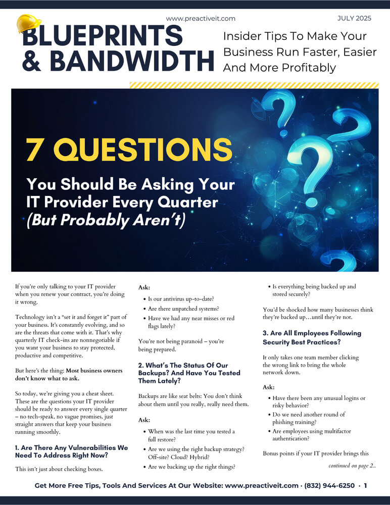 technology newsletter front page